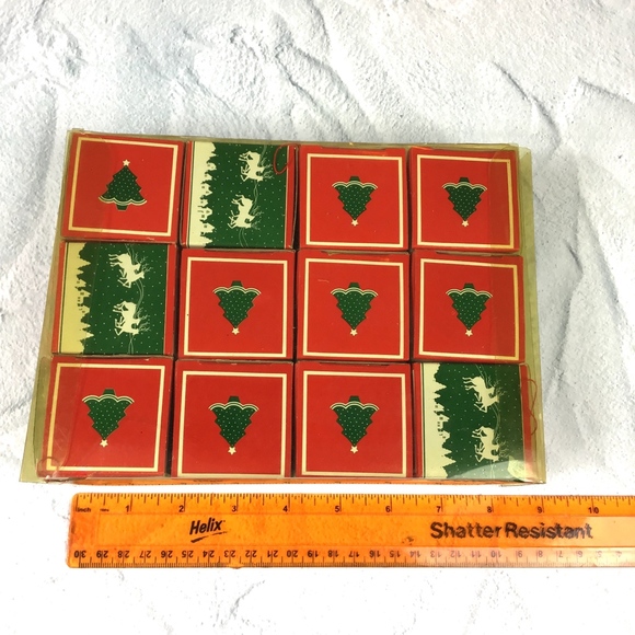 Christmas Boxes set of 12- 2” Small Ornaments - Picture 3 of 9